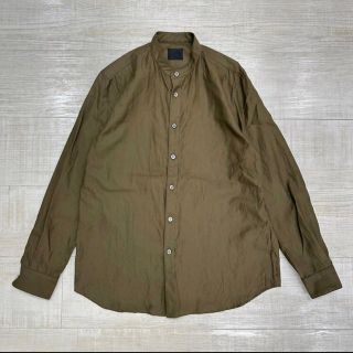 20ss 山内 超高密度 スタンドカラー バックサテン シャツ size 2の通販