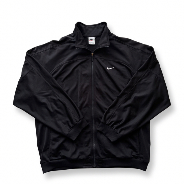 【90s】NIKE ジップアップ トラックジャケット ジャージ XL ブラック