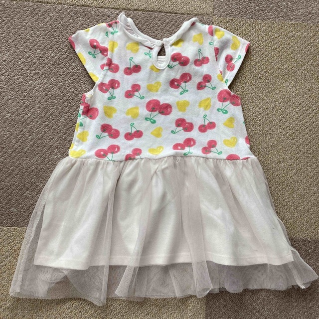 チュールワンピース チュニック95 キッズ/ベビー/マタニティのキッズ服女の子用(90cm~)(Tシャツ/カットソー)の商品写真