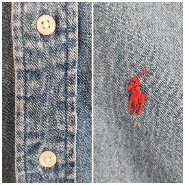 デニムシャツ ラルフローレン 雰囲気系 赤ポニー レッドポニー RALPH