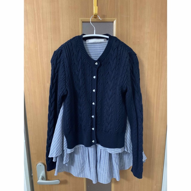 ZARA - ハニーミーハニー ニット シャツ ドッキングカーディガン