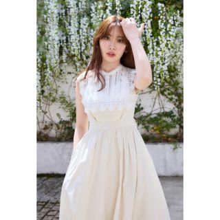 ハーリップトゥ(Her lip to)のGrace Cotton-Blend Long Dress(ひざ丈ワンピース)