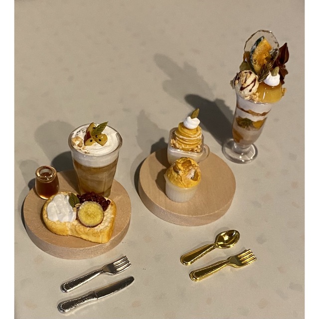 ハンドメイド ミニチュア スイーツ パフェ セットの通販 by heart's shop|ラクマ