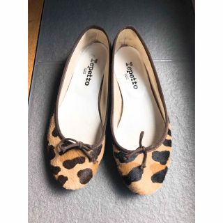 repetto レオパードフラットパンプス 37.5