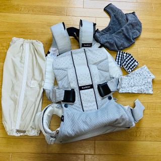 ベビービョルン(BABYBJORN)のベビービョルン　ONE+ Air シルバー　抱っこ紐　付属品5点付き(抱っこひも/おんぶひも)