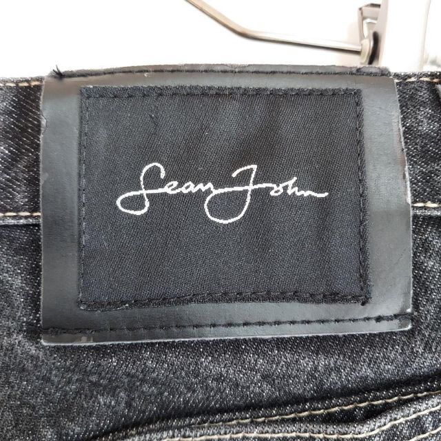 W32 ショーンジョン フロントロゴ刺繍 バギーデニム ペインター