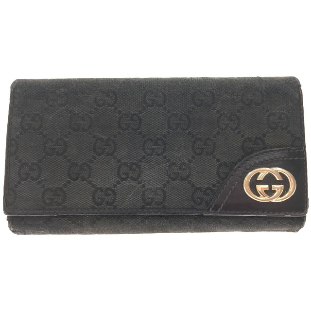 Gucci(グッチ)の▼▼GUCCI グッチ メンズ 三つ折り長財布 GGキャンバス 181595 ブラック ハンドメイドのファッション小物(財布)の商品写真