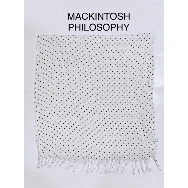 MACKINTOSH PHILOSOPHY(マッキントッシュフィロソフィー)のマッキントッシュフィロソフィー　ストール　ドット柄　薄手　紫外線　春夏 レディースのファッション小物(ストール/パシュミナ)の商品写真