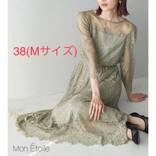 ロペピクニック(Rope' Picnic)のロペピクニック　レースDRESS  カーキ(ミディアムドレス)