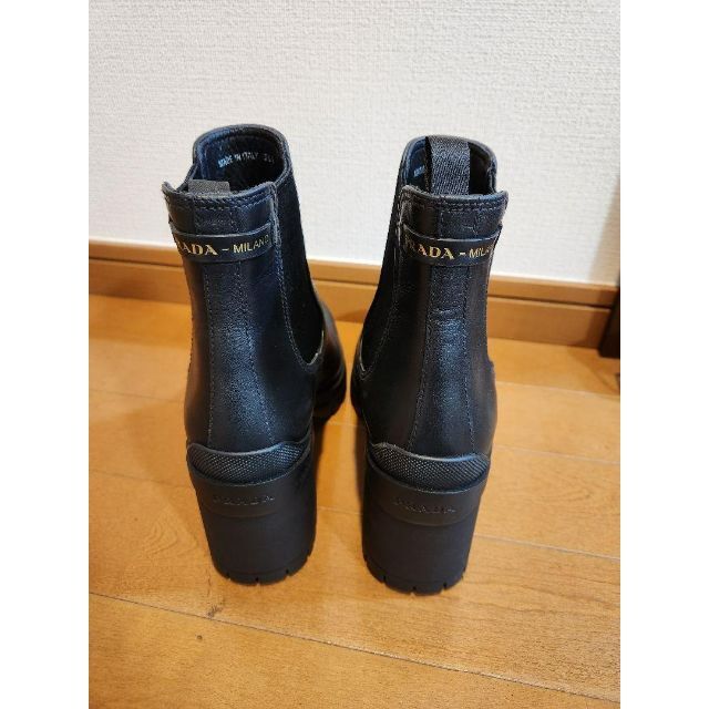 PRADA サイドゴアブーツ ブラック　36.5