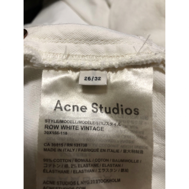 Acne Studios(アクネストゥディオズ)のAcne studio⭐️Row White Vintage⭐️ホワイトデニム レディースのパンツ(デニム/ジーンズ)の商品写真