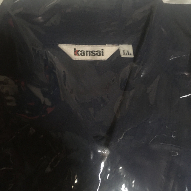 Kansai Yamamoto(カンサイヤマモト)のカンサイ C 半袖シャツ作業着LLサイズ ネイビー メンズのトップス(シャツ)の商品写真