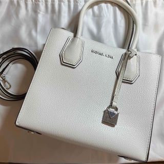 Michael Kors - マイケルコース 白 ショルダーバッグ バックカバー付き