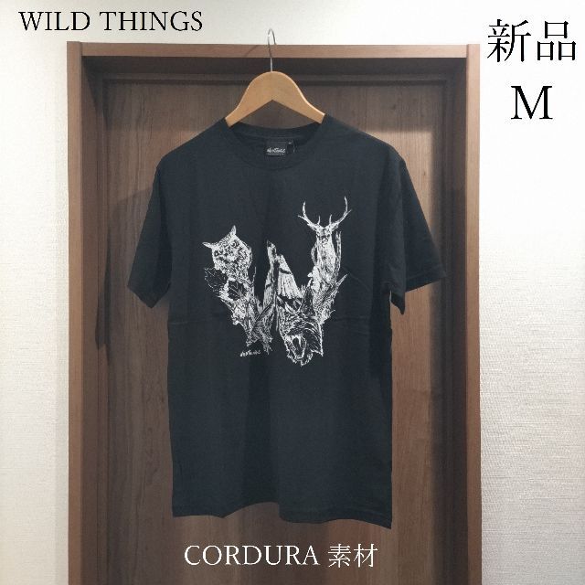 WILDTHINGS(ワイルドシングス)の【新品】WILD THINGS アウトドア CORDURA素材 Tシャツ 黒 M メンズのトップス(Tシャツ/カットソー(半袖/袖なし))の商品写真