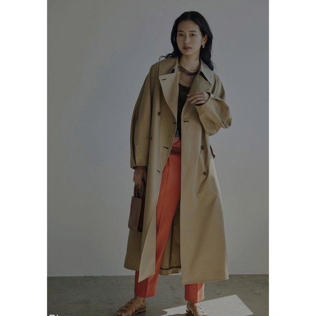 AMERI  TURKEY ORGANIC FLARE TRENCH COAT