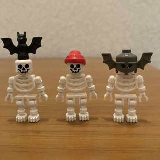 レゴ(Lego)のLEGO　セット⑲　白　ブロック　ガイコツ　3体(積み木/ブロック)