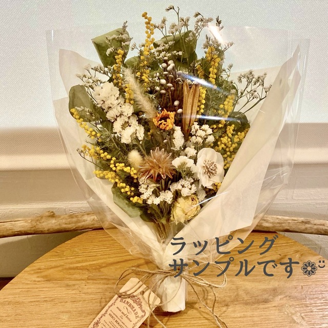 ドライフラワー スワッグ❁201ラッピング可ギフトにも♪母の日 プレゼント 花束 ハンドメイドのフラワー/ガーデン(ドライフラワー)の商品写真