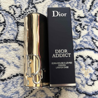 ディオール(Dior)のDiorアディクトリップスティックケース 限定品ゴールド 箱付き(口紅)