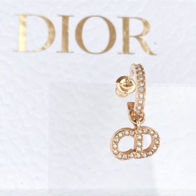 DIOR ディオール　クリスタル　片耳　フープ　ピアス　イヤリング　極美品