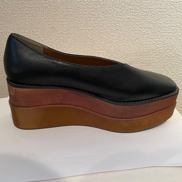 SNIDEL(スナイデル)のSNIDELスナイデル ウッドプラットフォームシューズ レディースの靴/シューズ(ハイヒール/パンプス)の商品写真