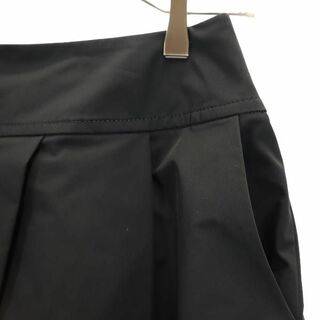 フォクシーニューヨーク 日本製 ギャザースカート 38 ブラック系 FOXEY NEW YORK バックジップ レディース   【230430】