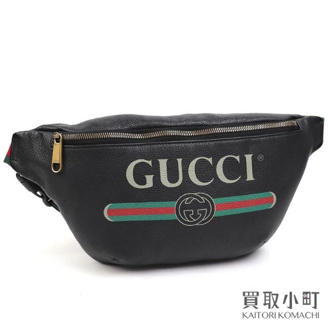 現品限り一斉値下げ! Gucci - グッチ【GUCCI】グッチプリント レザー