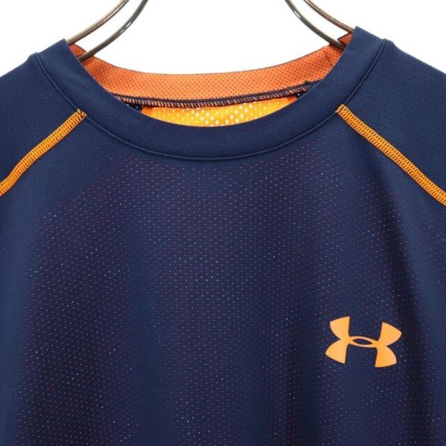 UNDER ARMOUR アンダーアーマー 半袖 トレーニングウェア MD ネイビー×オレンジ UNDER ARMOUR スポーツ シャツ Tシャツ メンズ 【中古】 【230430】 メール便可の通販 by 古着屋BIG2nd アンダーアーマー メンズトレーニングインナーパンツMD