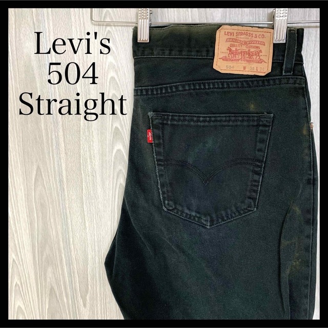 Levi's - Z-0628リーバイス504ブラックデニムパンツストレートオーバー ...