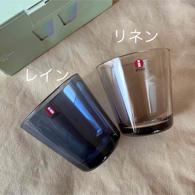 iittala(イッタラ)の新品☆ イッタラ カルティオ ２個セット　レイン　リネン インテリア/住まい/日用品のキッチン/食器(グラス/カップ)の商品写真