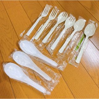 使い捨て レンゲ 白 単袋入り セット れんげ プラスチック スープ 中華 (カトラリー/箸)