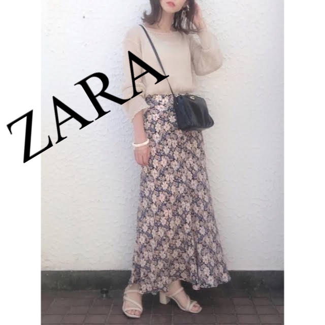美品　ZARA ザラ　ロングスカート　スカート　花柄　人気　完売