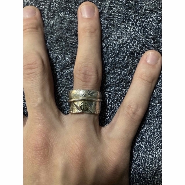 goro's(ゴローズ)のgoro's ゴローズ 金メタル付　フェザーリング 17〜21 メンズのアクセサリー(リング(指輪))の商品写真