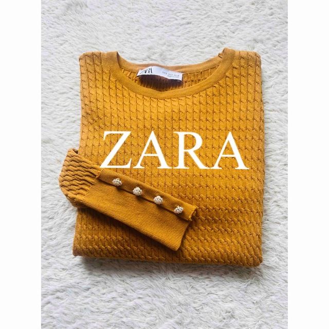 美品　ZARA ザラ　ニット　サマーニット　ビジュー　パール　人気　完売