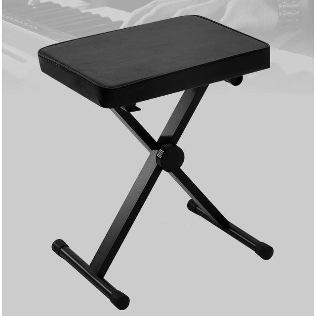 ピアノ椅子 キーボードベンチ 折畳 高調節3段可 座面厚7CMクッション　座椅子 インテリア/住まい/日用品の椅子/チェア(座椅子)の商品写真