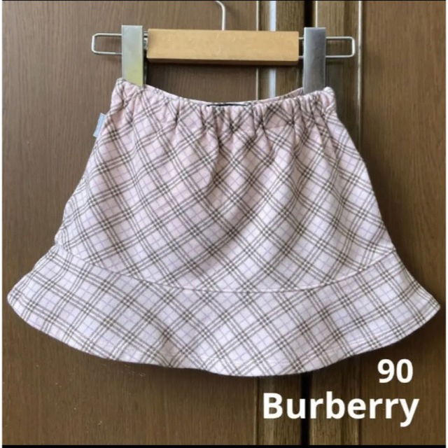 3点専用!バーバリー フレア ピンク チェック スカート 90 春 夏
