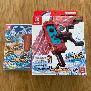 ニンテンドースイッチ(Nintendo Switch)のスイッチ中古　釣りスピリッツ　釣って遊べる水族館ソフト＋新品専用サオコン　セット(家庭用ゲームソフト)