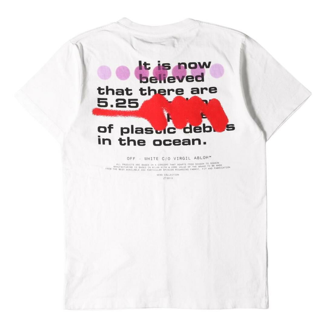 OFF-WHITE オフホワイト Tシャツ メッセージロゴ クルーネックTシャツ Ocean Debris S/S Slim Tee 20SS ホワイト 白 M トップス カットソー 半袖 【メンズ】