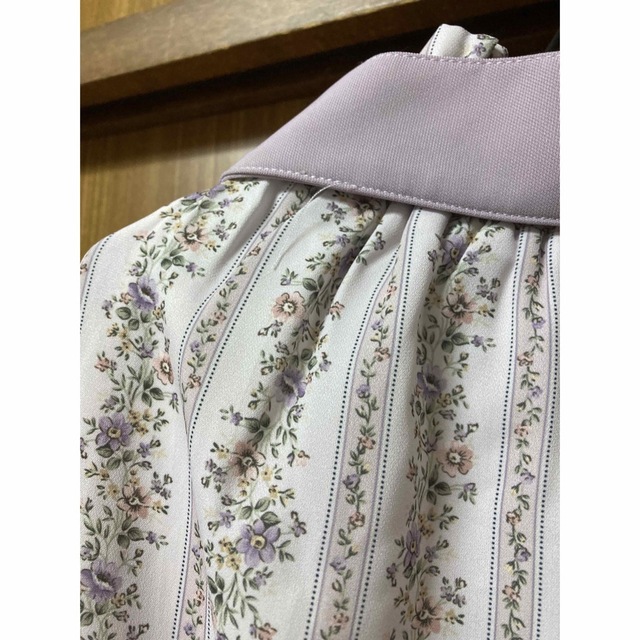 axes femme(アクシーズファム)のストライプフラワー柄スカート(淡ピンク-Ｍ) レディースのスカート(ロングスカート)の商品写真