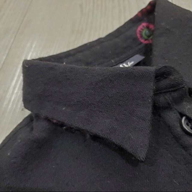 LIMI feu(リミフゥ)のLIMI FEU ヨウジ ヤマモト ウール  長袖シャツ ウールシャツ ブラック レディースのトップス(シャツ/ブラウス(長袖/七分))の商品写真