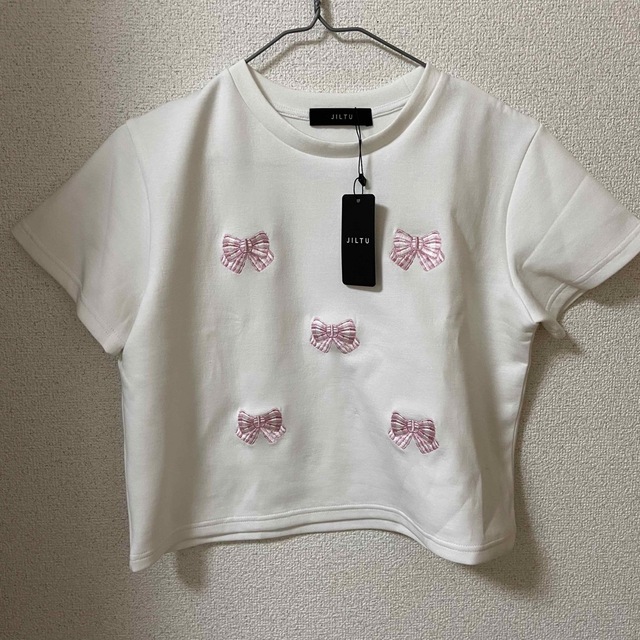 JILTU ribbon tee pink 1サイズ