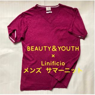 ビューティアンドユースユナイテッドアローズ(BEAUTY&YOUTH UNITED ARROWS)のBEAUTY＆YOUTH×Linificio別注 リネンサマーニット(Tシャツ/カットソー(半袖/袖なし))