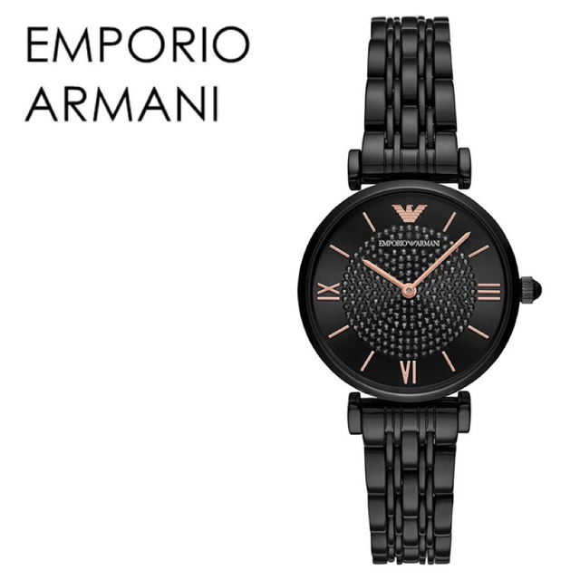 ブラックエンポリオアルマーニ レディース 腕時計 AR11245