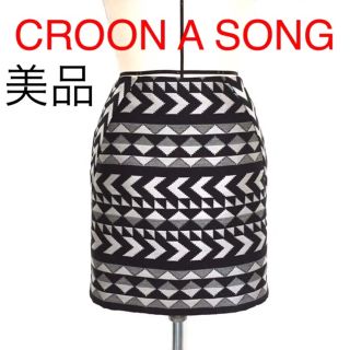 クルーンアソング(CROON A SONG)の【美品】CROON A SONG / Candela ジャカードスカート(ミニスカート)