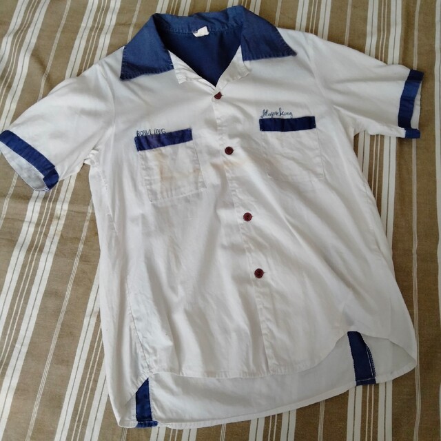 ヴィンテージ　ボーリングシャツ　刺繍　刺しゅう　オープンカラーシャツ メンズのトップス(シャツ)の商品写真