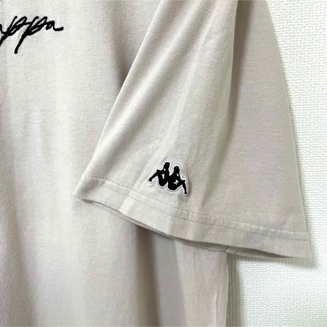 Kappa(カッパ)の合わせやすいベージュ Kappaの刺繍ロゴ入りシンプルデザインTシャツ(M) メンズのトップス(Tシャツ/カットソー(半袖/袖なし))の商品写真