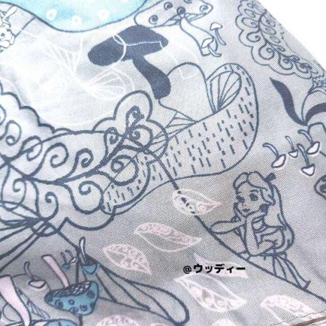 Disney(ディズニー)の新品 ディズニー アリス 晴雨兼用 折りたたみ傘 日傘 緑系 UV 遮熱 遮光 レディースのファッション小物(傘)の商品写真