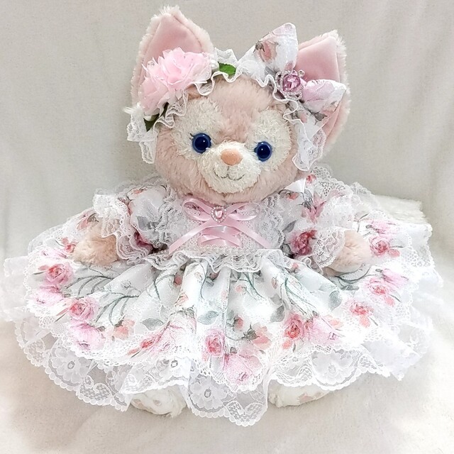 1141.リーナベルコスチューム♡Sサイズ用♡ピンクお花のホワイト