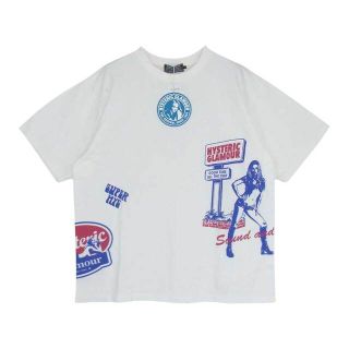 ヒステリックグラマー(HYSTERIC GLAMOUR)のHYSTERIC GLAMOUR ヒステリックグラマー 02231CT16 ALWAYS GOOD TIME オールウェイズ グッド タイム 半袖 Tシャツ ホワイト系 L【新古品】【未使用】【中古】(Tシャツ/カットソー(半袖/袖なし))