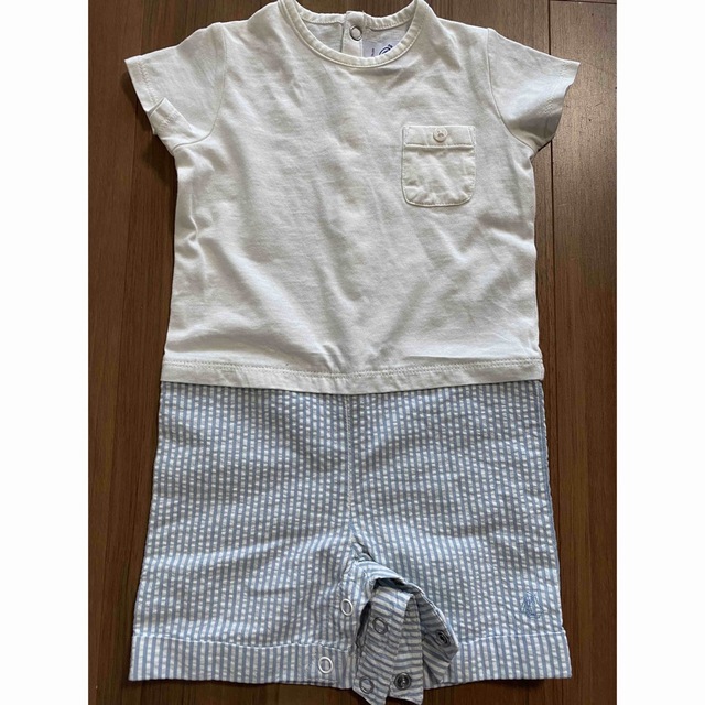 PETIT BATEAU(プチバトー)のプチバトー　半袖ロンパース　サイズ74 キッズ/ベビー/マタニティのベビー服(~85cm)(ロンパース)の商品写真