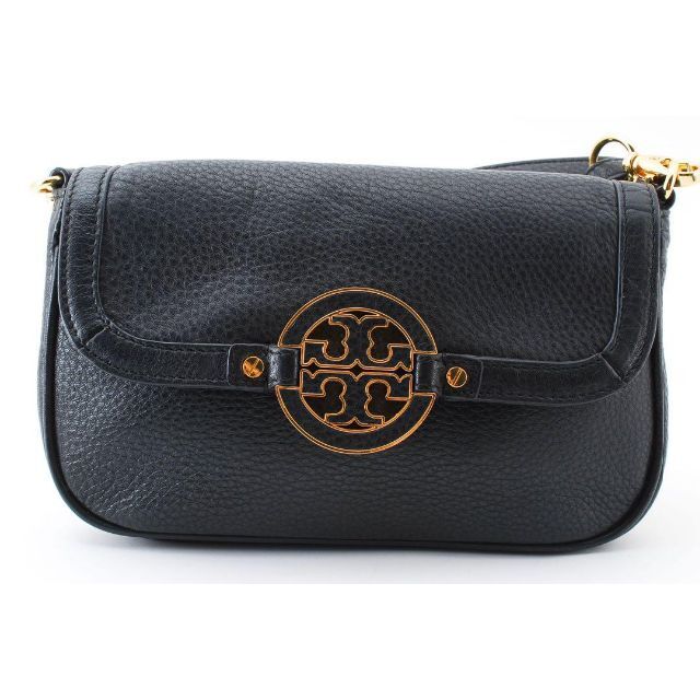 極美品 トリーバーチ Tory Burch ショルダーバッグ 黒 レザー ...